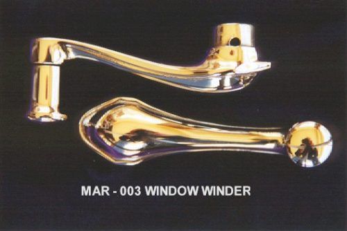 window winder in stainless steel polished